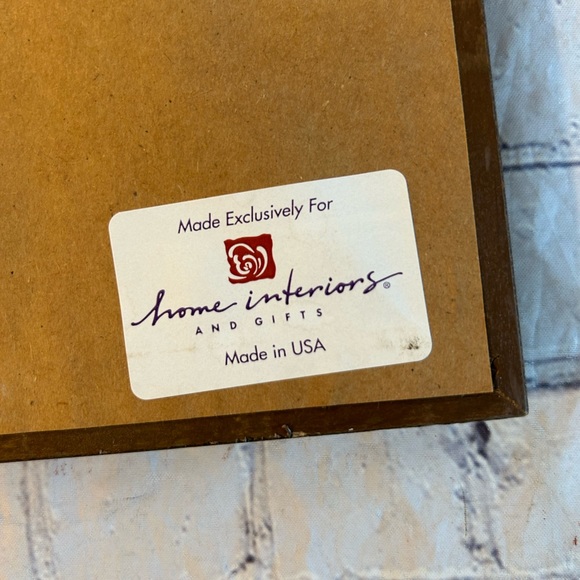 VINTAGE HOME INTERIORS & GIFTS ANGEL IN PURPLE PICTURE FRAMES LAURIE SNOW HEIN - Picture 8 of 8